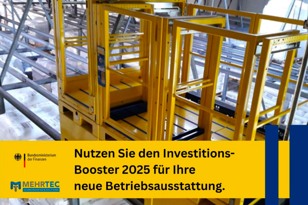 Investitionsbooster für Ihre neue Betriebsausstattung nutzen